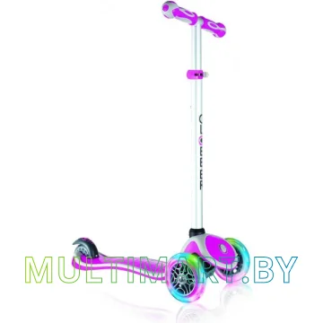Самокат Globber Primo Plus Lights (розовый)